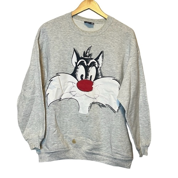 Vintage Garment Graphics Sylvester Looney Tunes Crew Neck Sweatshirt - Picture 1 of 7